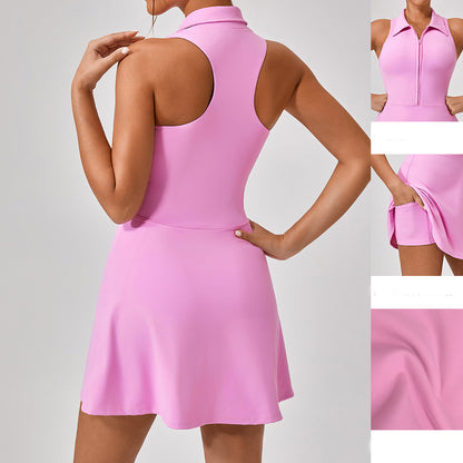 High Waist Sleeveless Sports Dress for Women