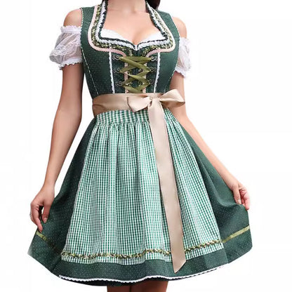 Halloween Puff Sleeve Maid Costume Dress for Women
